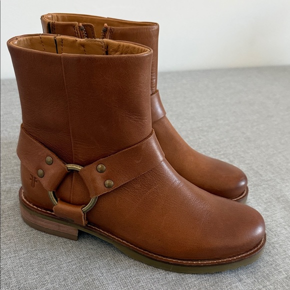 Frye Tan Leather Cara flex harness Boots - Picture 5 of 11